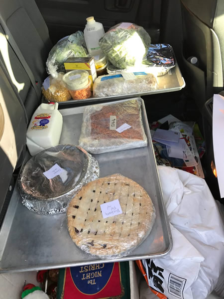 Supplies for holiday meal