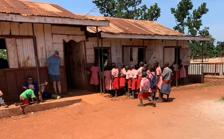 red earth in front of building in Africa