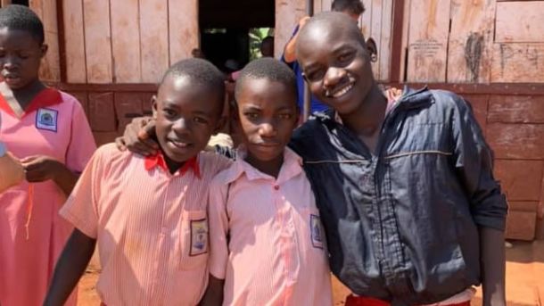 Thre boys at the Busoga School